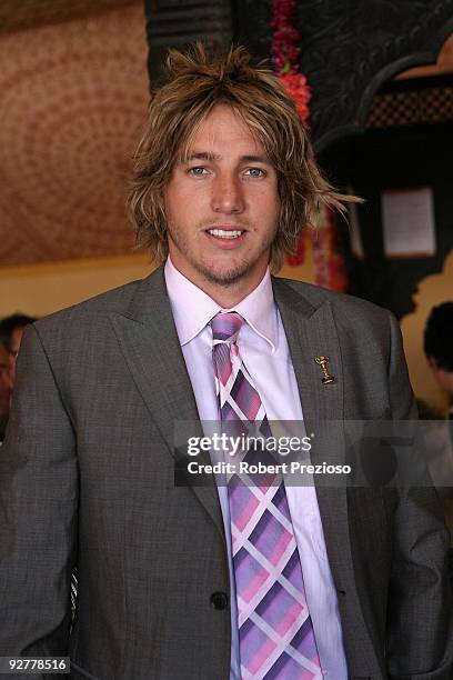 Dale Thomas poses at the Emirates Marquee during Crown Oaks Day as part of the 2009 Melbourne Cup Carnival at Flemington Race Course on November 5,...