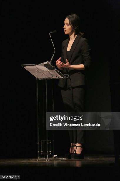Marta Gastini attends the 1st Wondy Award on March 5, 2018 in Milan, Italy.