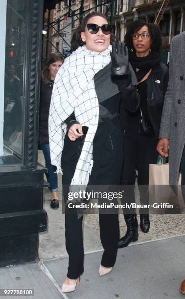 Grace Byers is seen on March 05, 2018 in New York City.