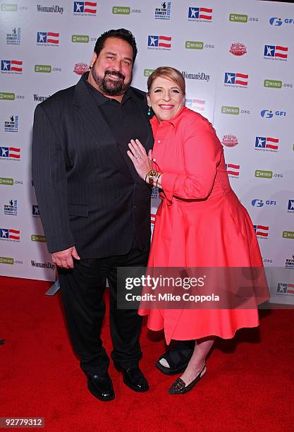 Comedian Lisa Lampanelli and her fiance Jimmy Bigballs attend Stand Up For Heroes: A Benefit For The Bob Woodruff Foundation at Town Hall on November...