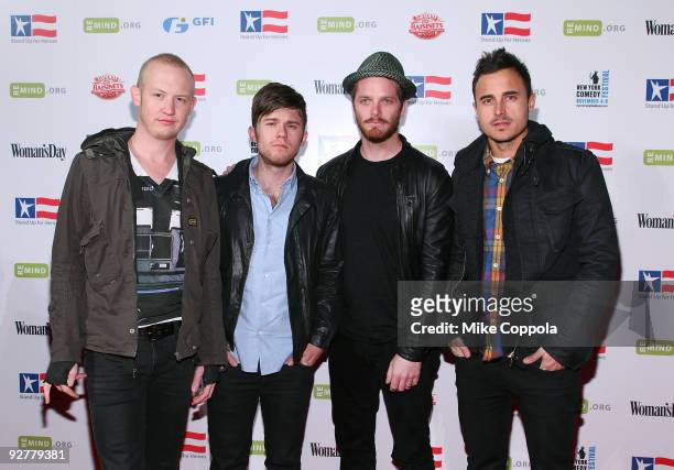 Singer Isaac Slade, guitarist David Welsh, drummer Ben Wysocki and guitarist Joe King attend Stand Up For Heroes: A Benefit For The Bob Woodruff...
