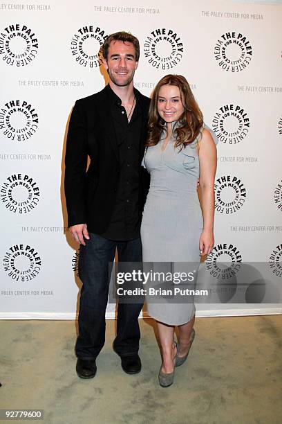 Actors James Van Der Beek and Monica Keena attend 'Dawson's Creek A Look Back' at The Paley Center for Media on November 4, 2009 in Beverly Hills,...