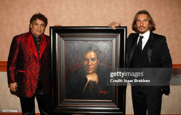 Honoree Juan Gabriel and official Latin Grammy artist Fabian Perez attends 2009 Person Of The Year Honoring Juan Gabriel at Mandalay Bay Events...