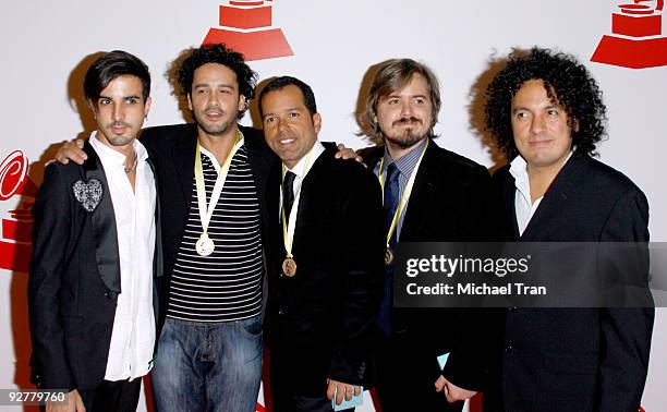 Los Amigos Invisibles arrive to the 2009 Latin Recording Academy Person of the Year honoring "De Fiesta With Juan Gabriel" held at Mandalay Bay on...