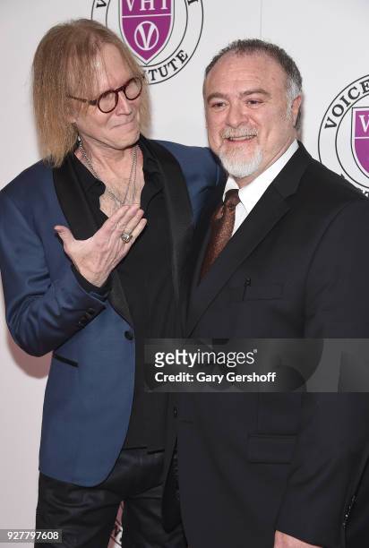 Musician Tom Hamilton and Dr. Steven Marc Zeitels attend the "Raise Your Voice" concert honoring Julie Andrews at Alice Tully Hall, Lincoln Center on...