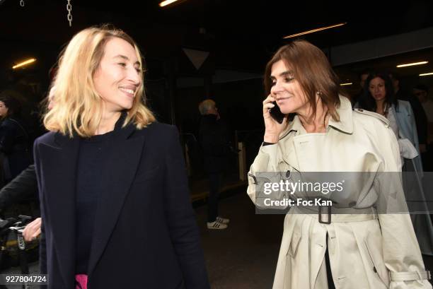 Alexandra Golovanoff and Carine Roitfeld attend the Sacai show as part of the Paris Fashion Week Womenswear Fall/Winter 2018/2019 on March 5,2018 in...