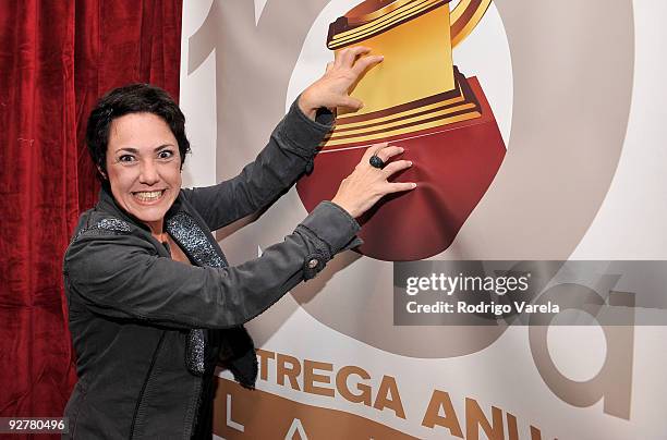 Singer Claudia Brant attends the 10th Annual Latin GRAMMY Awards Univision Radio Remotes Day 3 held at the Mandalay Bay Events Center on November 4,...