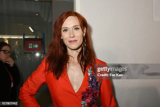 Actress Audrey Fleurot attends the Leonard show as part of the Paris Fashion Week Womenswear Fall/Winter 2018/2019 on March 5,2018 in Paris, France.