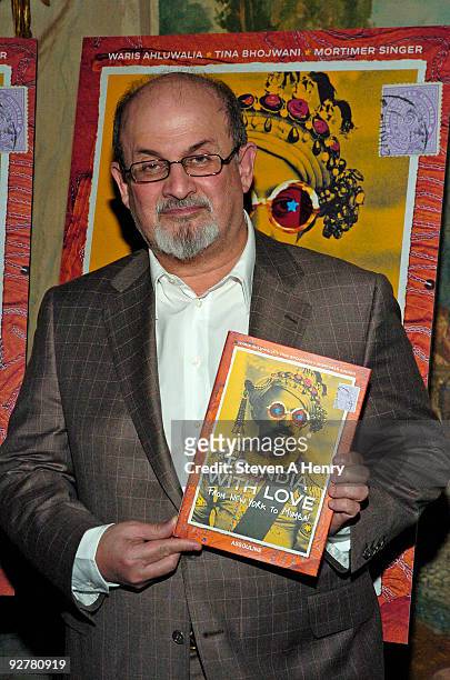 Author Salman Rushdie attends the "To India With Love: From New York To Mumbai" book launch at The Pierre Hotel on November 4, 2009 in New York City.
