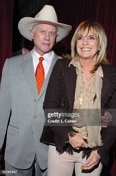 Larry Hagman and Linda Gray