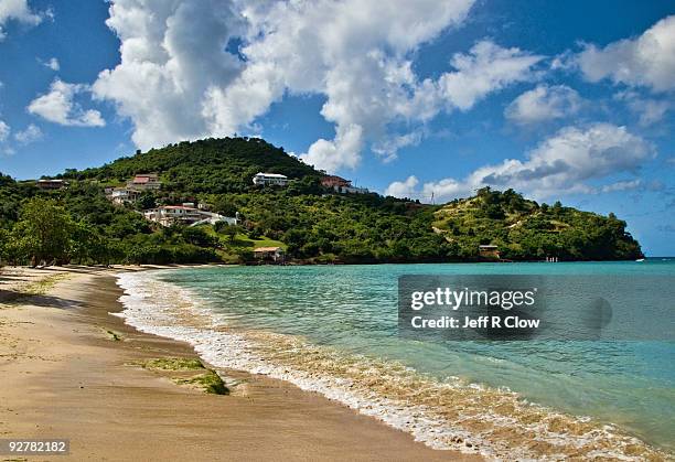 deserted mourne rouge beach - insel grenada stock-fotos und bilder