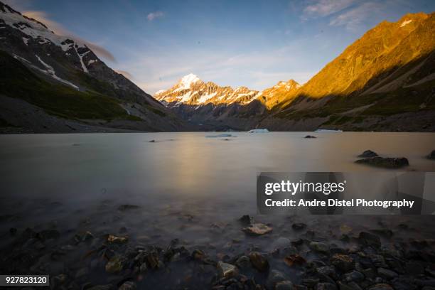 mt cook national park - new zealand - gletscher stockfoto's en -beelden