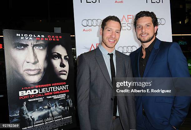 Producer Gabe Plsky and producer Alan Polsky arrive at the AFI Fest Screening of "Bad Lieutenant: Port of Call New Orleans" at Grauman's Chinese...