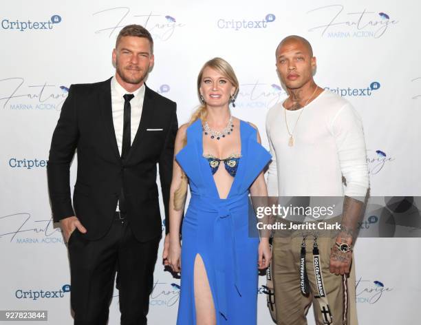 Alan Ritchson, Marina Acton and Jeremy Meeks The Release Of Her New Single "Fantasize" at Boulevard3 on March 5, 2018 in Hollywood, California.