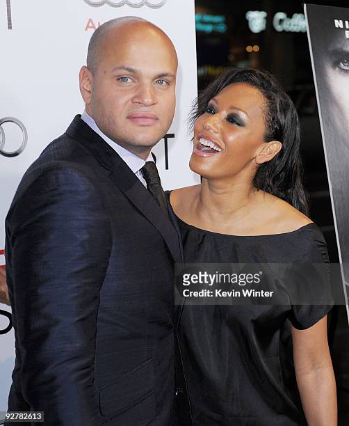 Producer Stephen Belafonte and his wife singer Melanie "Mel B" Brown arrive at the AFI FEST 2009 screening of "The Bad Lieutenant: Port of Call New...