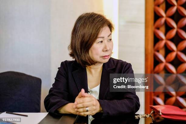 Teresita Sy-Coson, vice chairman of SM Investments Corp., speaks during a Bloomberg round-table discussion in Manila, the Philippines, on Monday,...