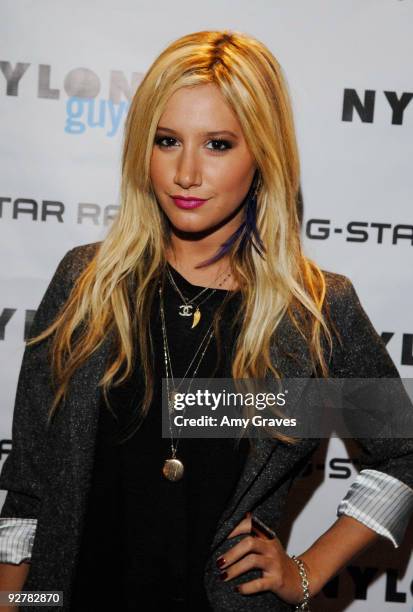 Actress/Singer Ashley Tisdale attends the NYLON Guys November Issue Launch Event at XIV on November 4, 2009 in West Hollywood, California.