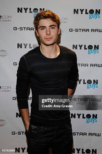 Actor Zac Efron attends the NYLON Guys November Issue Launch Event at XIV on November 4, 2009 in West Hollywood, California.