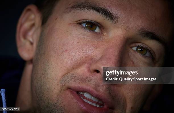 Luciano Vietto of Valencia looks on prior the La Liga match between Valencia and Real Betis at Mestalla Stadium on March 4, 2018 in Valencia, Spain.