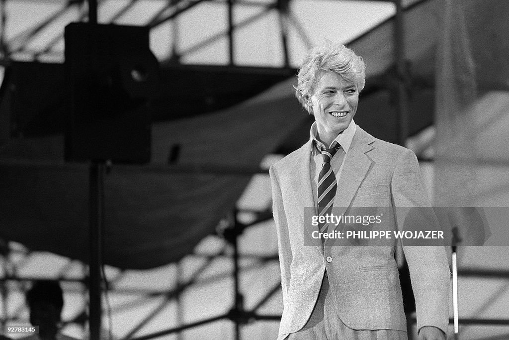 British singer David Bowie performs on s
