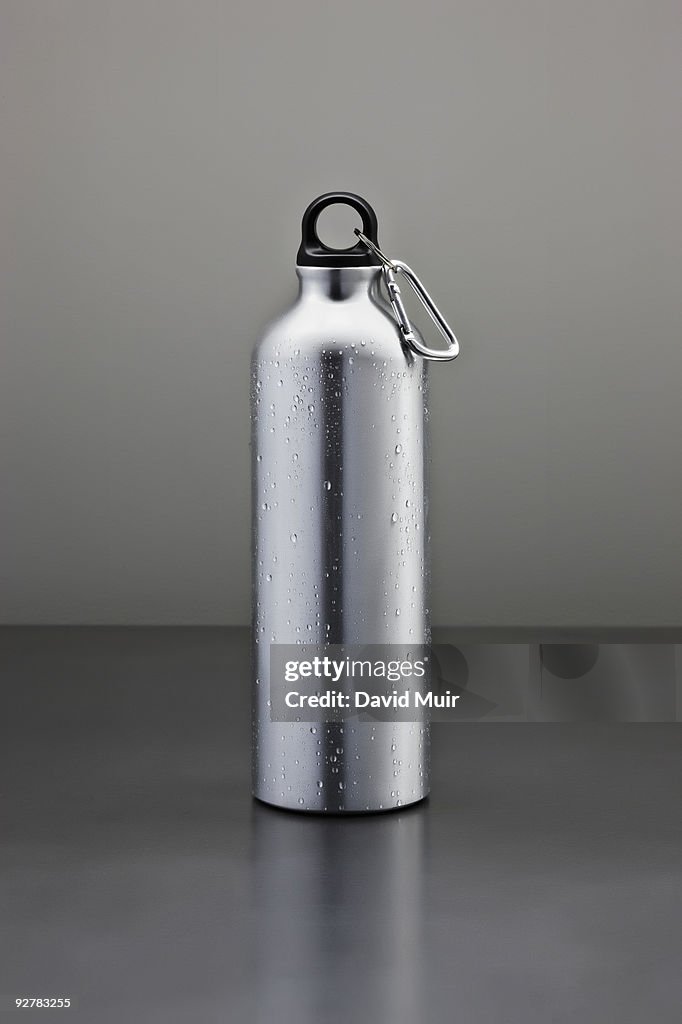 Tall metal water bottle