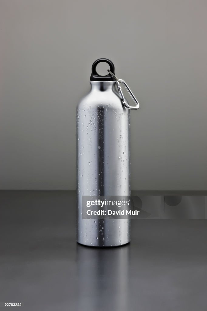 Tall metal water bottle
