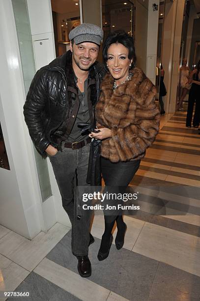 Jerry De Veux and Nancy Dell'Olio attend the Georgina Chapman for Garrard collection launch on November 4, 2009 in London, England.