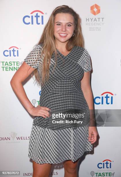 Kayla Day attends the Citi Taste of Tennis at Hyatt Regency Indian Wells Resort & Spa on March 5, 2018 in Indian Wells, California.