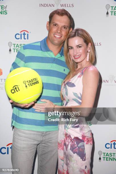 Bob Bryan and Michelle Alvarez attend the Citi Taste of Tennis at Hyatt Regency Indian Wells Resort & Spa on March 5, 2018 in Indian Wells,...