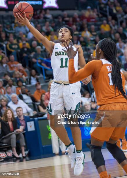 Baylor Alexis Morris going up for two points versus Texas University during the Big 12 Women's Championship on March 05, 2018 at Chesapeake Energy...