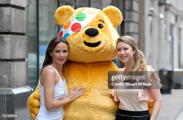 Musician Sharon Corr and Singer Hayley Westenra attend the 'Bandaged Together' album launch at the BBC club on November 5, 2009 in London, England.