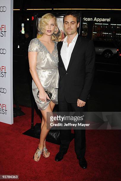 November 04: Actors Charlize Theron and Stuart Townsend arrives at the AFI Fest 2009 gala screening of "The Road" at Grauman's Chinese Theatre on...