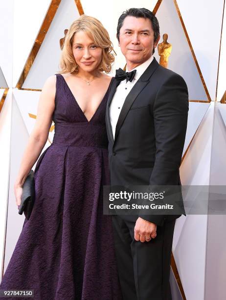 Yvonne Boismier Phillips, Lou Diamond Phillips arrives at the 90th Annual Academy Awards at Hollywood & Highland Center on March 4, 2018 in...