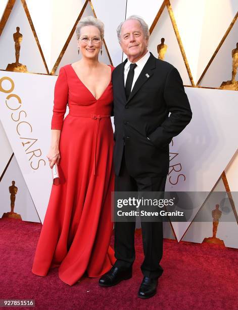 Meryl Streep, Don Gummer arrives at the 90th Annual Academy Awards at Hollywood & Highland Center on March 4, 2018 in Hollywood, California.