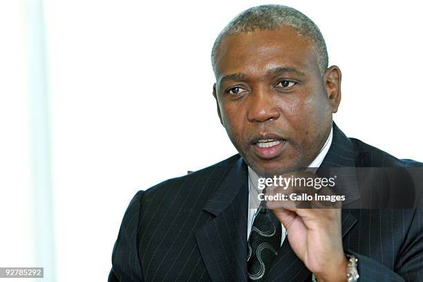 In this file photo Eskom CEO Jacob Maroga is pictured at a press conference on May 18, 2007 in Johannesburg, South Africa. Eskom has announced today,...