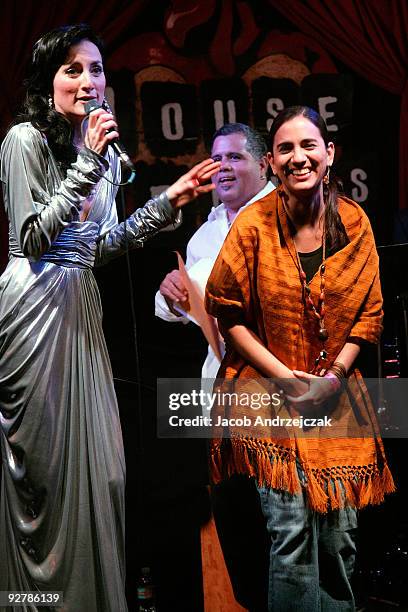 Cucu Diamantes and Martha Gomez perform at the BMI Pre-Latin Grammy nomination celebration at the House of Blues inside Mandalay Bay on November 4,...