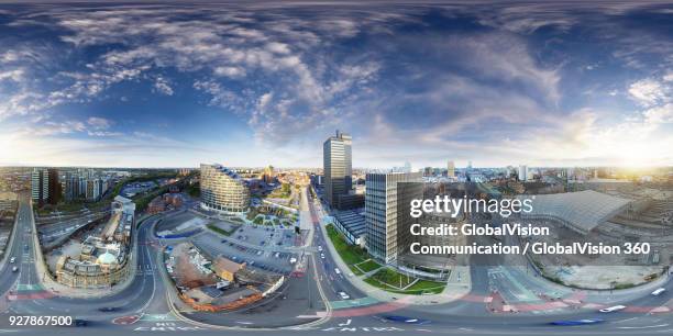 corporation street in manchester, united kingdom - 360 degree view stock pictures, royalty-free photos & images