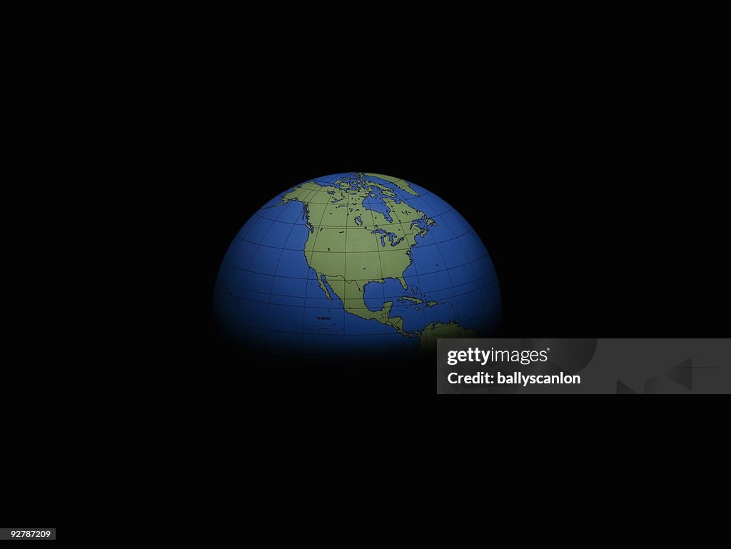 Globe Shot to Look Like Earth from Space.