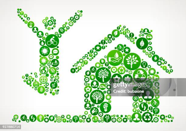 house purchase nature and environmental conservation icon pattern - live oak stock illustrations