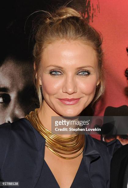 Actress Cameron Diaz attends "The Box" New York premiere at the AMC Lincoln Square on November 4, 2009 in New York City.