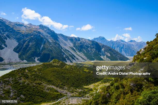 mt cook national park - new zealand - neuseeland landschaft stock pictures, royalty-free photos & images