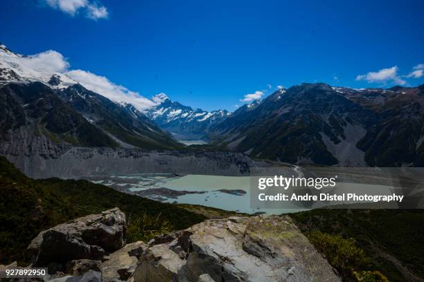 mt cook national park - new zealand - neuseeland landschaft stock pictures, royalty-free photos & images