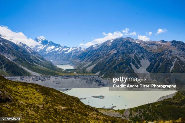 mt cook national park - new zealand - neuseeland landschaft stock pictures, royalty-free photos & images