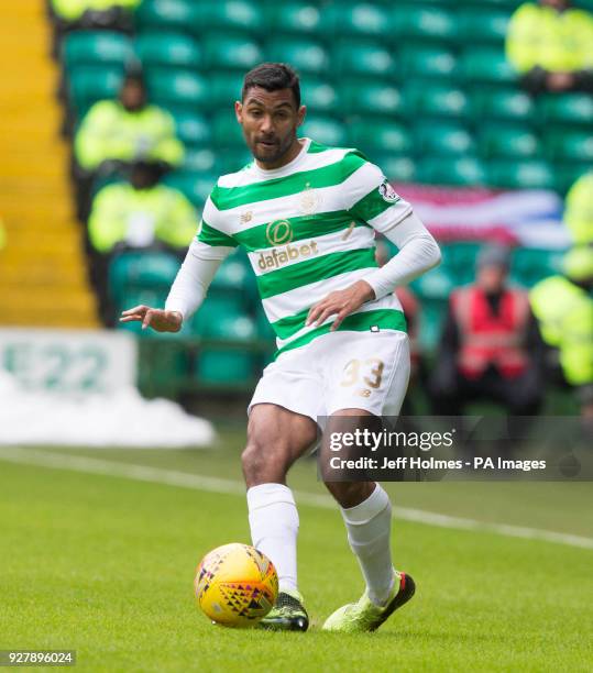 Celtic's Marvin Compper debut during the William Hill Scottish Cup, Quarter Final match at Celtic Park, Glasgow.