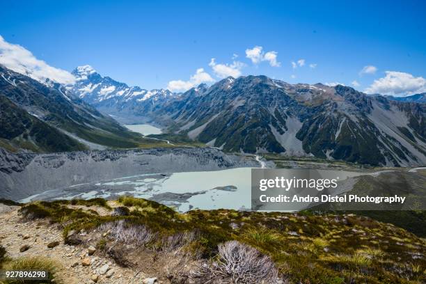 mt cook national park - new zealand - neuseeland landschaft stock pictures, royalty-free photos & images