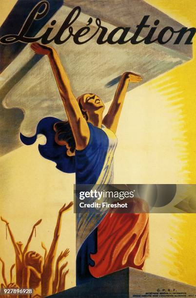 Political Poster. France. 1944. WWII. Liberation.