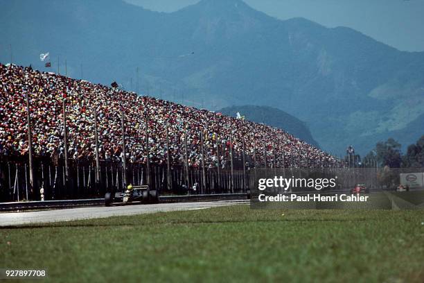 Ayrton Senna, Lotus-Renault 97T, Grand Prix of Brazil, Jacarepagua, 07 April 1985.