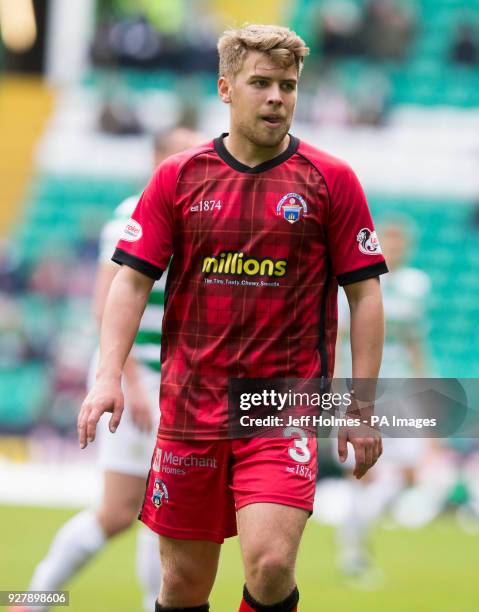 Morton's Andy Murdoch during the William Hill Scottish Cup, Quarter Final match at Celtic Park, Glasgow.