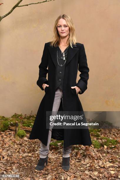 Vanessa Paradis attends the Chanel show as part of the Paris Fashion Week Womenswear Fall/Winter 2018/2019 at Le Grand Palais on March 6, 2018 in...