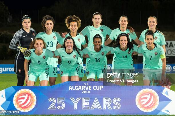 Goalkeeper Inês Teixeira Pereira of Portugal women, Melissa Antunes of Portugal women, Andreia Alexandra Norton of Portugal women, Raquel Pega...